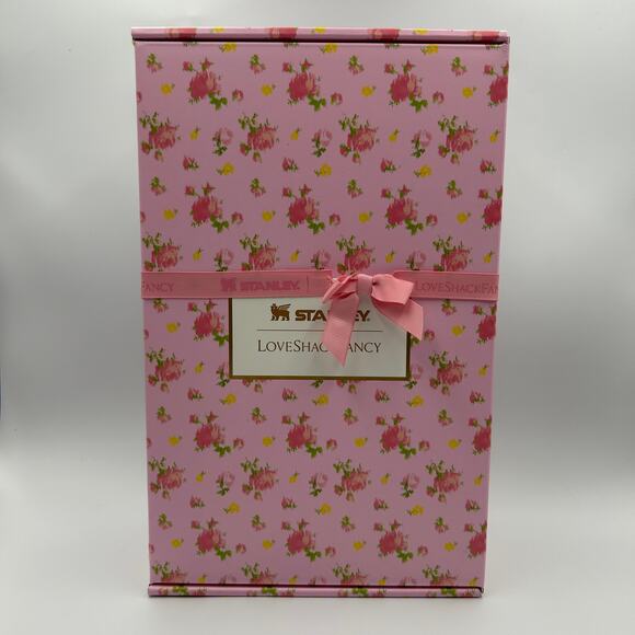 Stanley x LoveShackFancy 20oz Tumbler Quencher Pink Ibiza Sunset Authentic - Picture 6 of 8